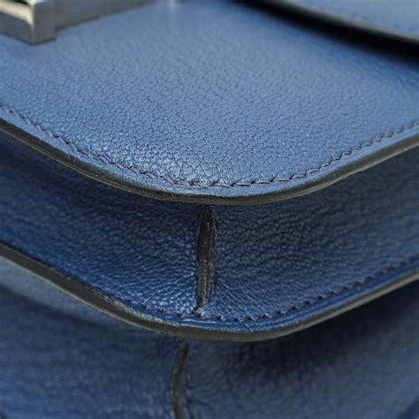 HERMES Chevre Mysore Constance 18 Bleu 